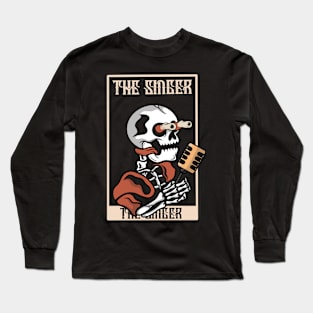 Singer skull Long Sleeve T-Shirt